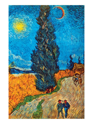 Road with Cypresses - Vincent Van Gogh Paintings - Click Image to Close